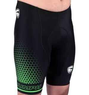 Mens Gel Tech Padded Cycling Shorts Ultra Cycling Half Tights Black Green