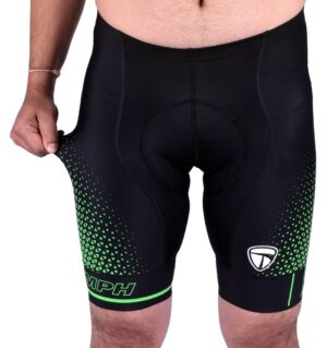 Mens Gel Tech Padded Cycling Shorts Ultra Cycling Half Tights Black Green