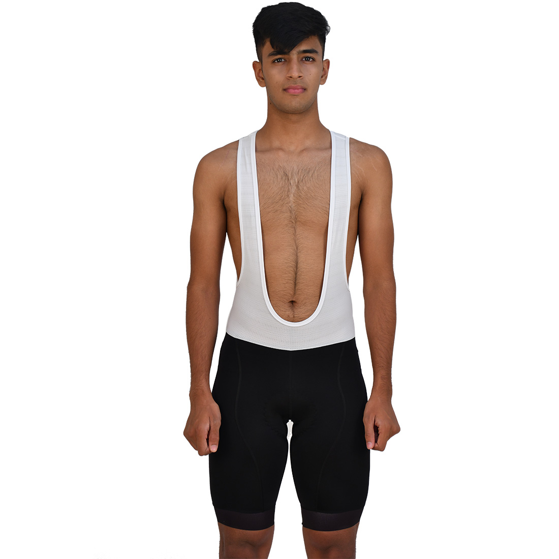 Cycling Bib Shorts for Men | Gel Padded Cycling Bottoms Black & White