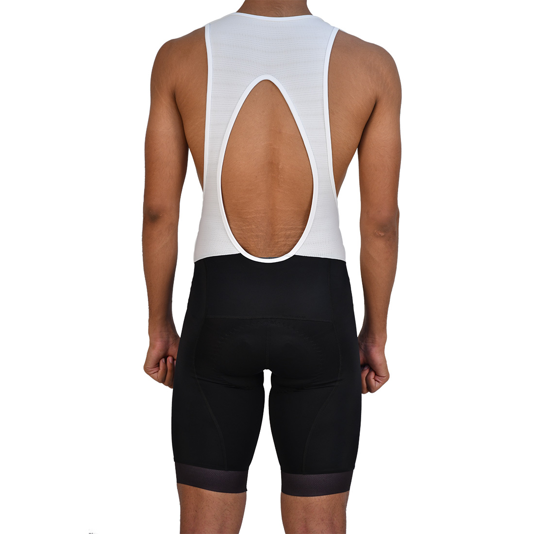 Cycling Bib Shorts for Men | Gel Padded Cycling Bottoms Black & White