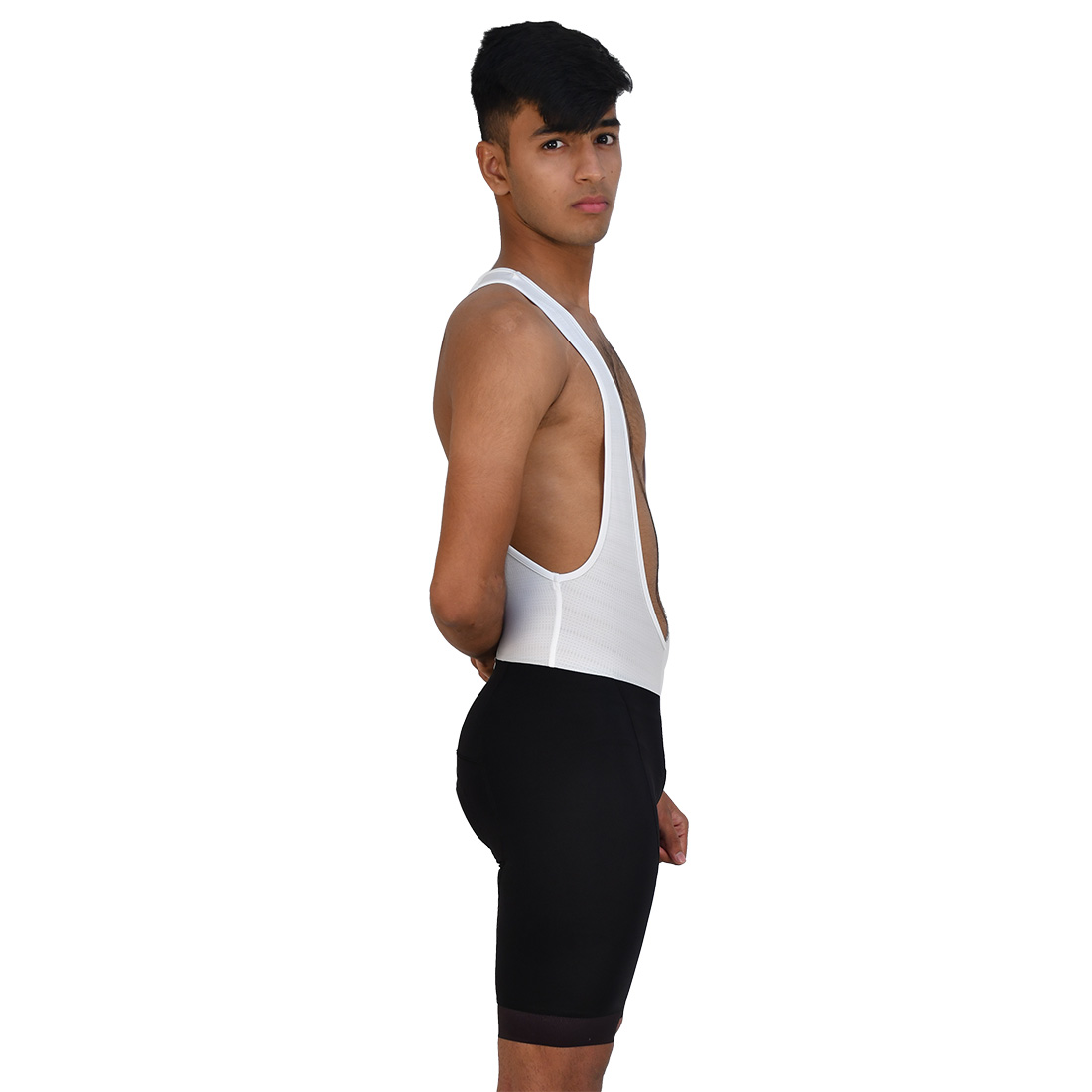 Cycling Bib Shorts for Men | Gel Padded Cycling Bottoms Black & White
