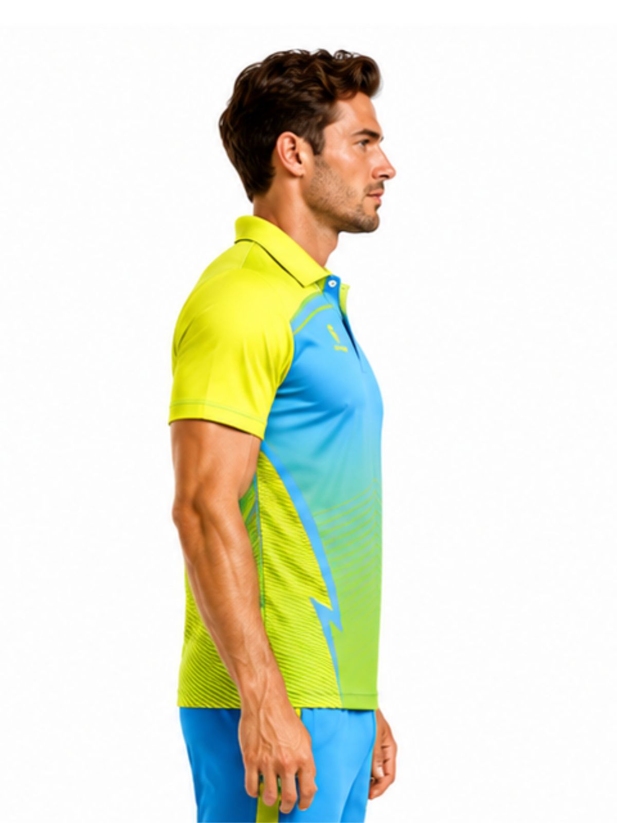 Full Printed Polo Neck Half Sleeve Cricket Jersey for Men