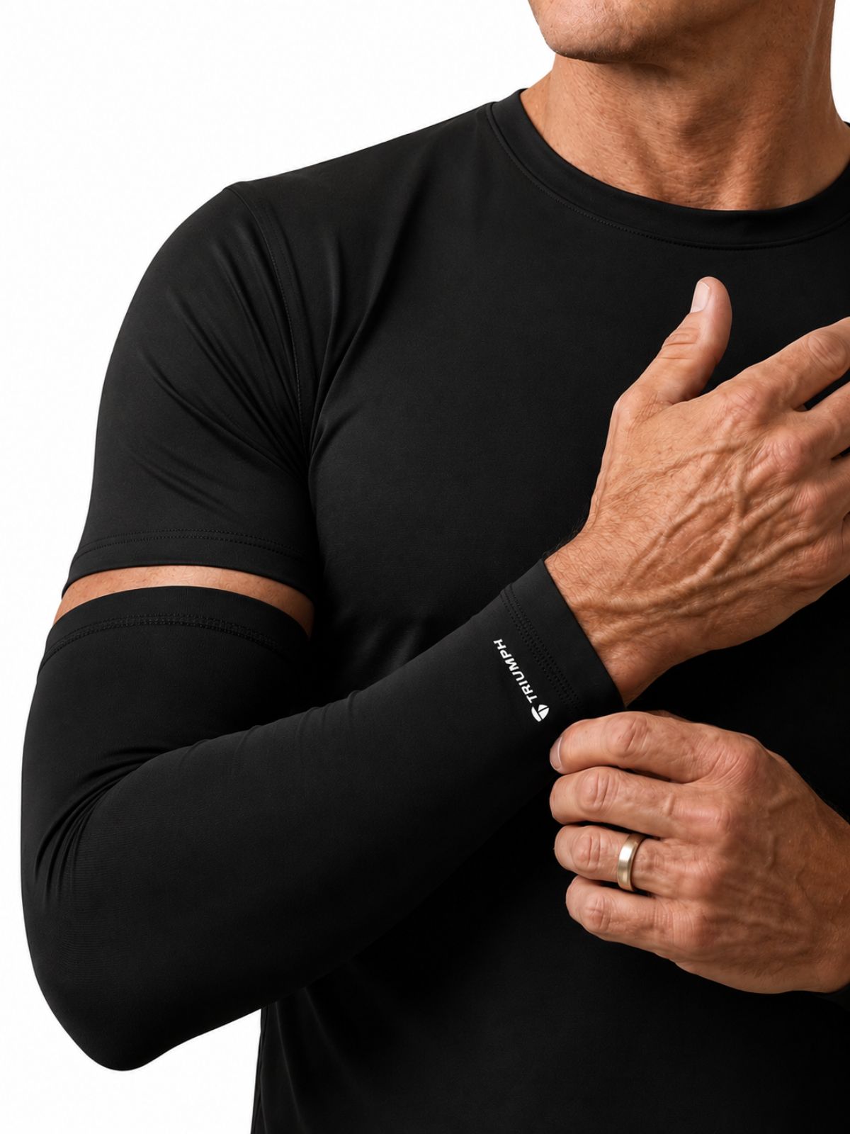 Custom Cycling Arm Sleeve Warmers | Black Compression Sleeves