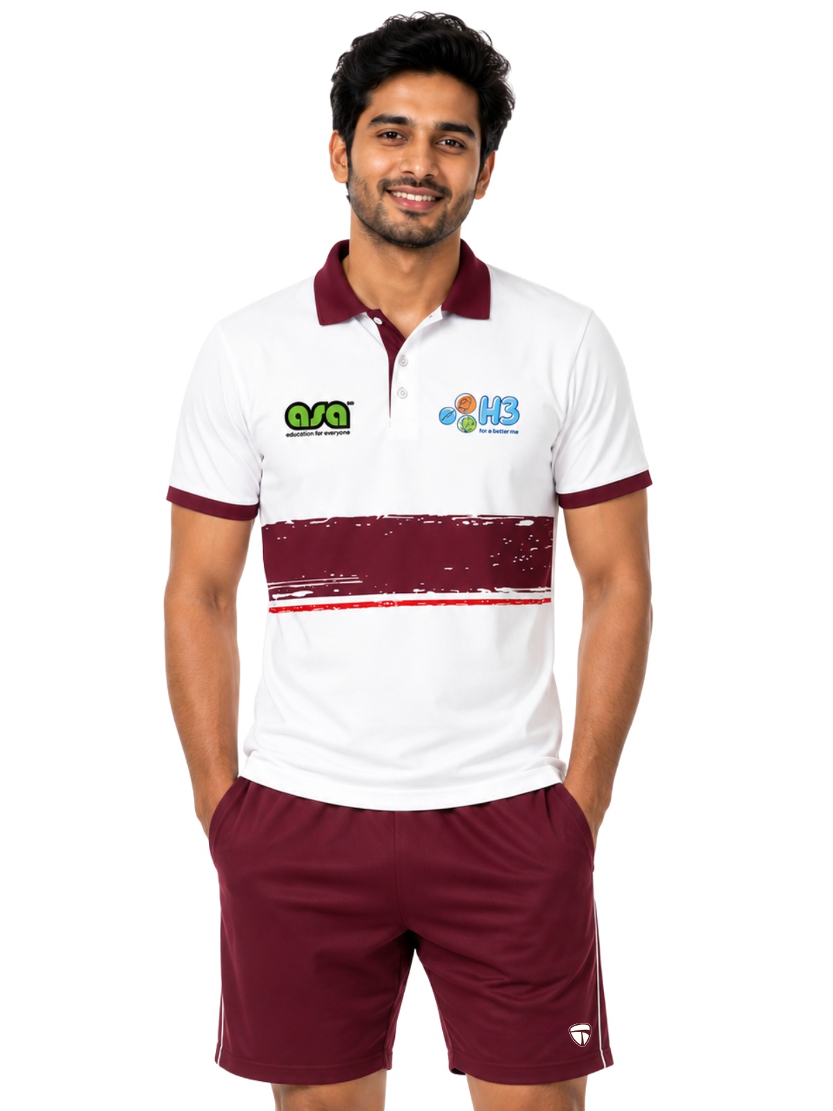 H3 Learning Centre Coach T-Shirts Maroon | Ahmedabad Sports Academy_ASA