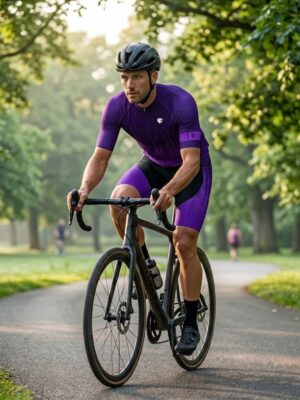 Race Fit Cycling Jersey | Purple Performance Road Bike Jersey