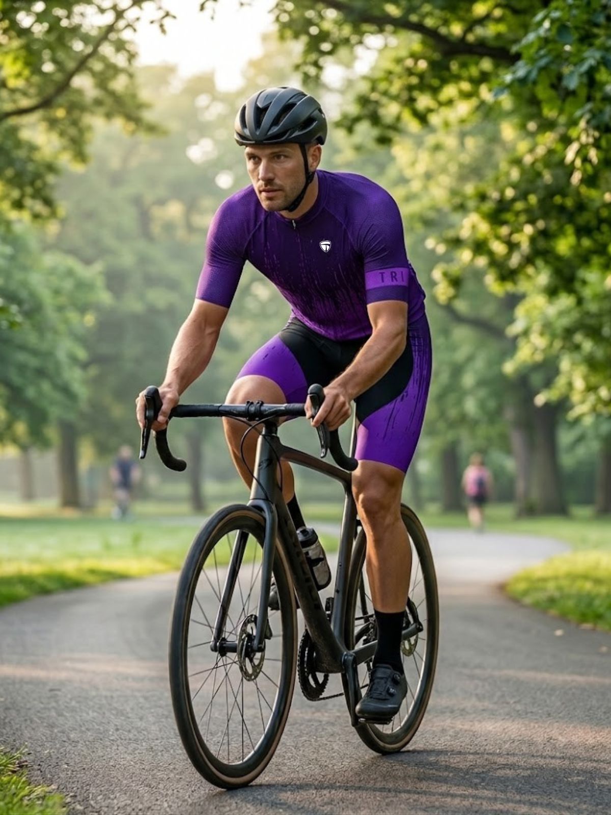 Race Fit Cycling Jersey | Purple Performance Road Bike Jersey
