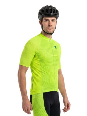 Men's Cycling Jersey Bicycle Biking Bike Shirt Riding Fluorescent Green Top