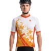 Cycling Jersey for Men White Orange Road Bike Bicycle Shirt Jerseys
