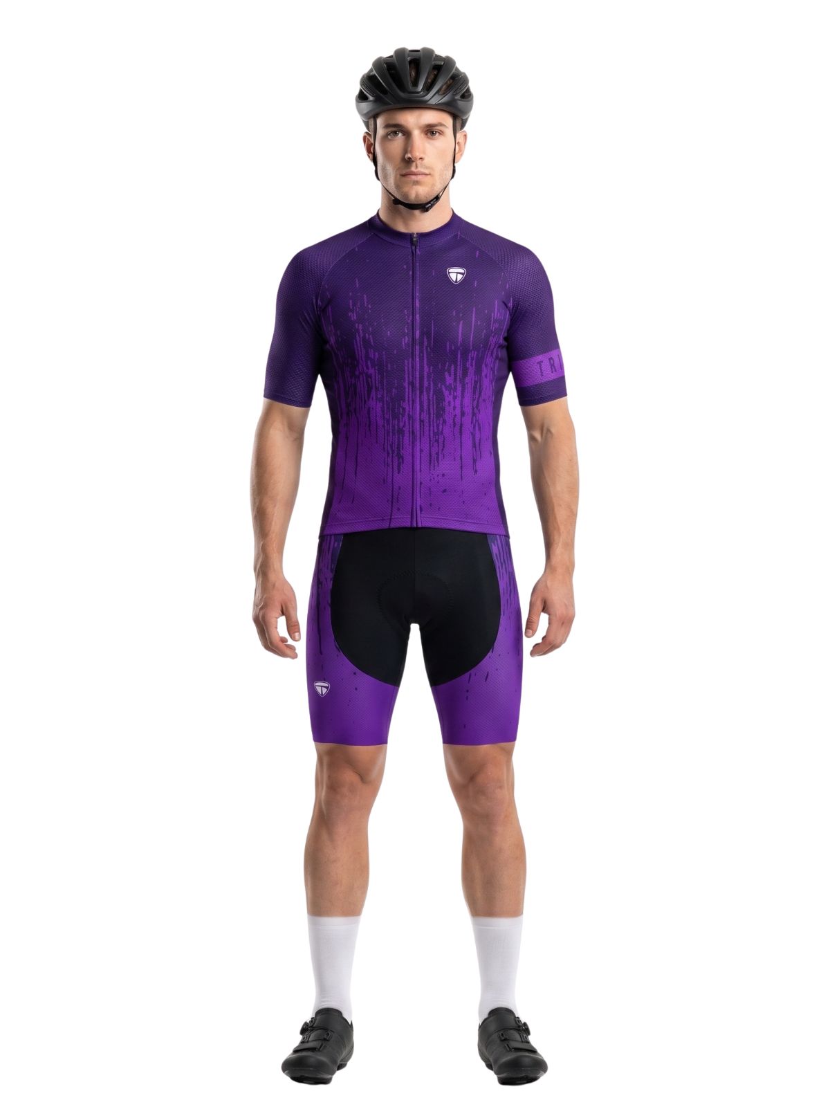 Men's Cycling Set Purple | Gel Padded Cycling Shorts Peloton