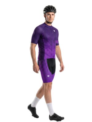 Men's Cycling Set Purple | Gel Padded Cycling Shorts Peloton - Image 3