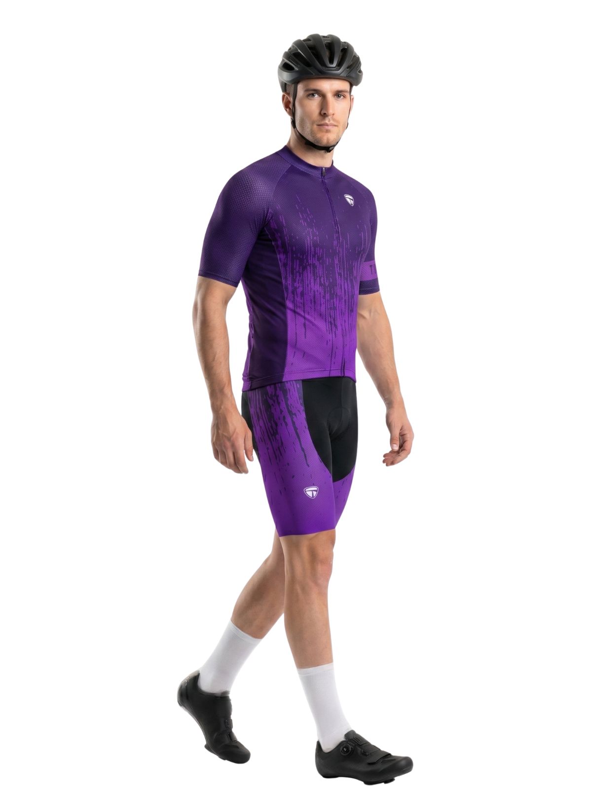 Men's Cycling Set Purple | Gel Padded Cycling Shorts Peloton - Image 3