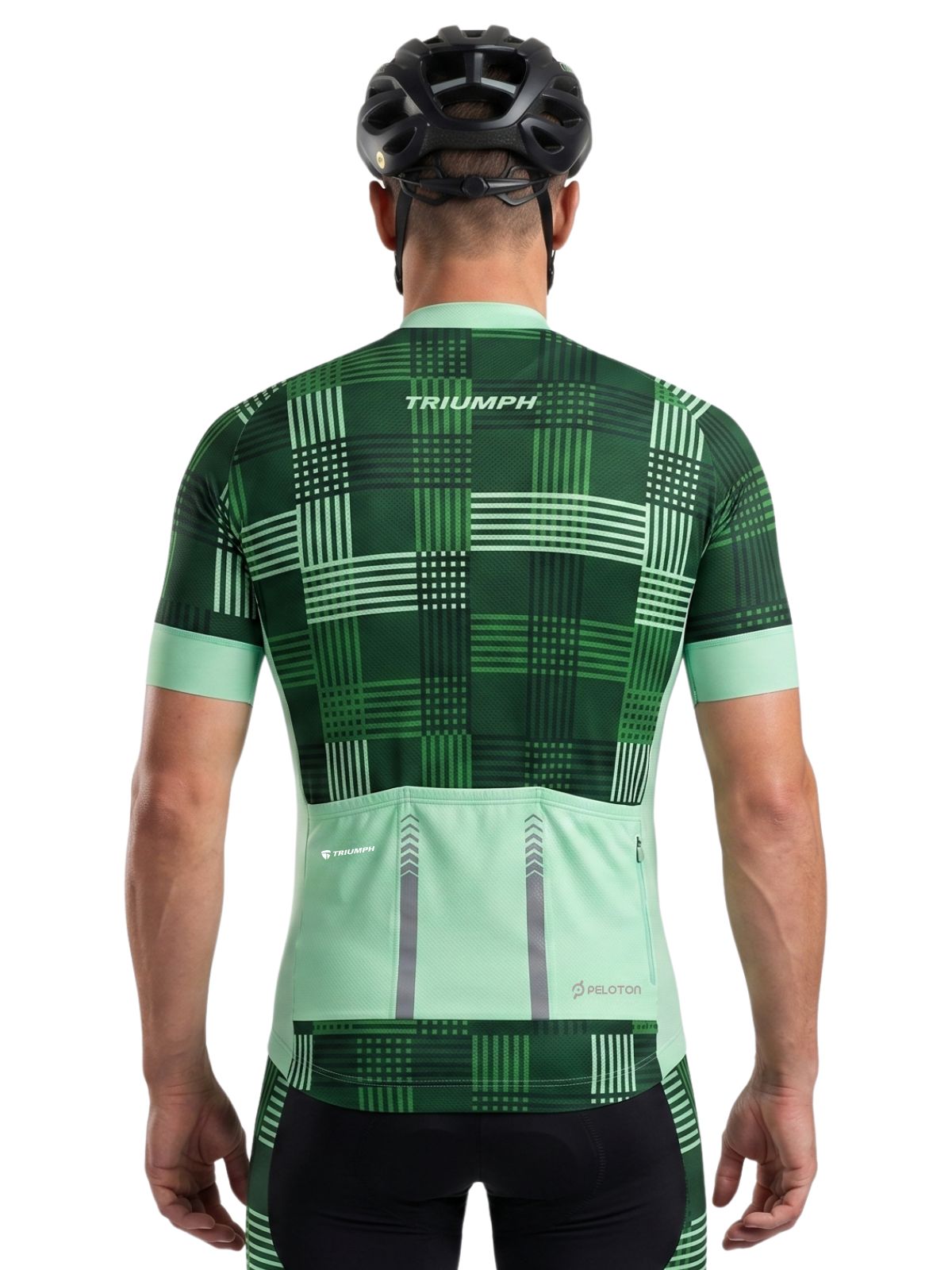 Men's Cycling Jersey with Zipper Pockets | Green Riding Bike Shirts