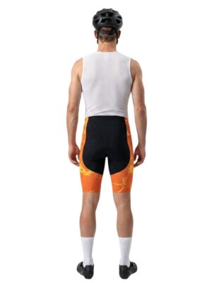 Men’s Cycling Gel Padded Shorts Orange Yellow | Peloton