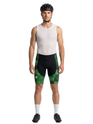 Gel Padded Cycling Shorts for Men Green Black | Peloton