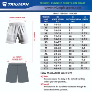 Triumph Running Shorts Size Chart